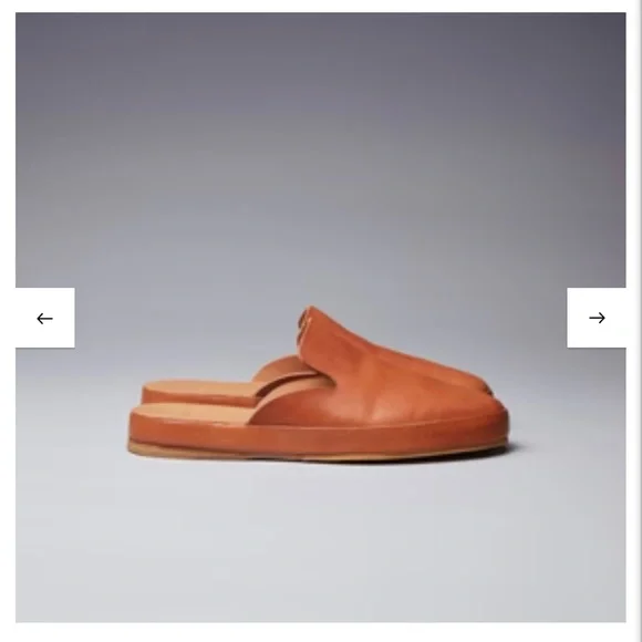 FEIT Tan Leather Mules - Picture 1 of 4